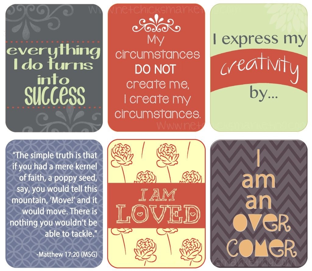 Free Printable Positive Affirmation Cards Free Printable