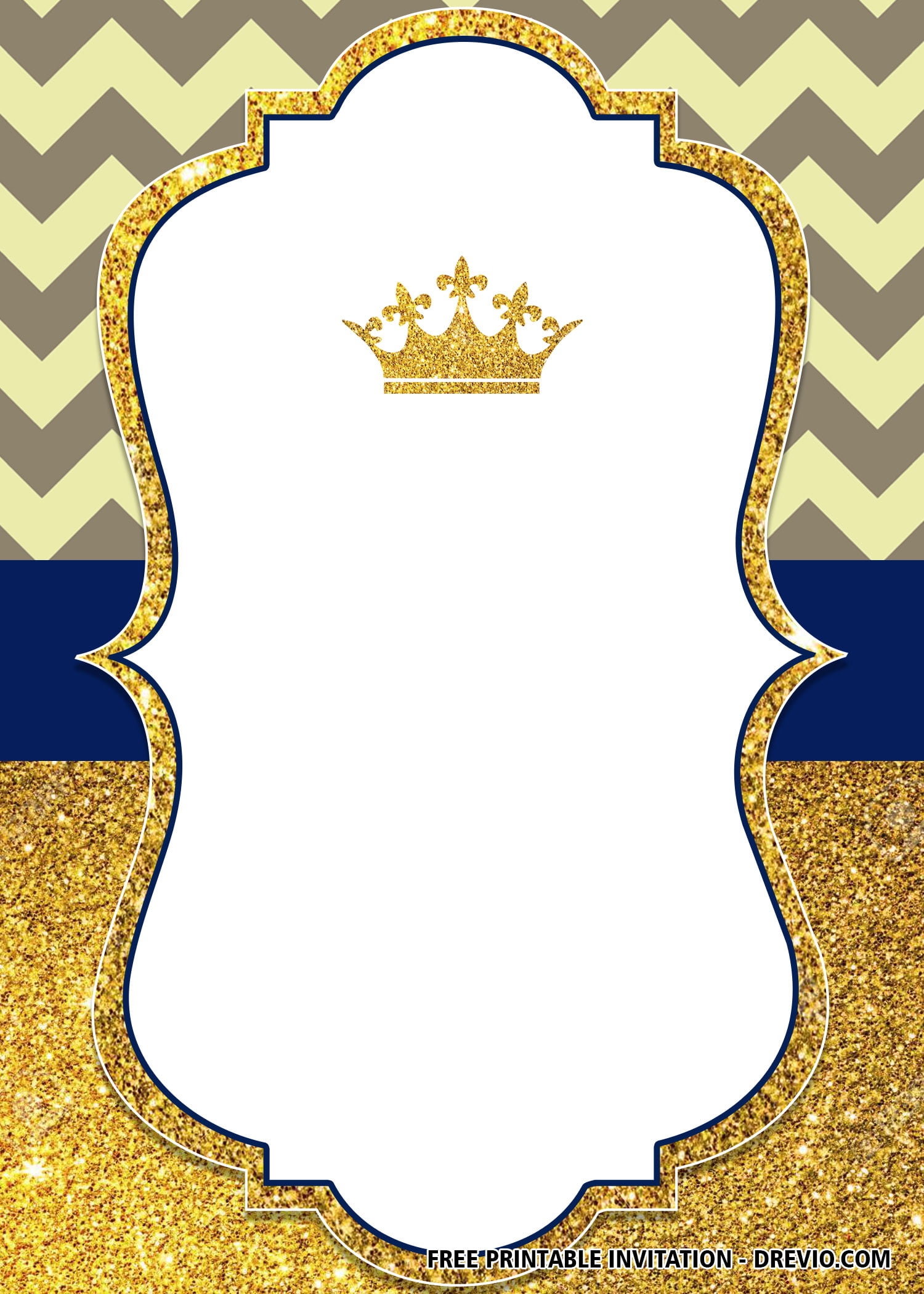 prince and princess invitation templates