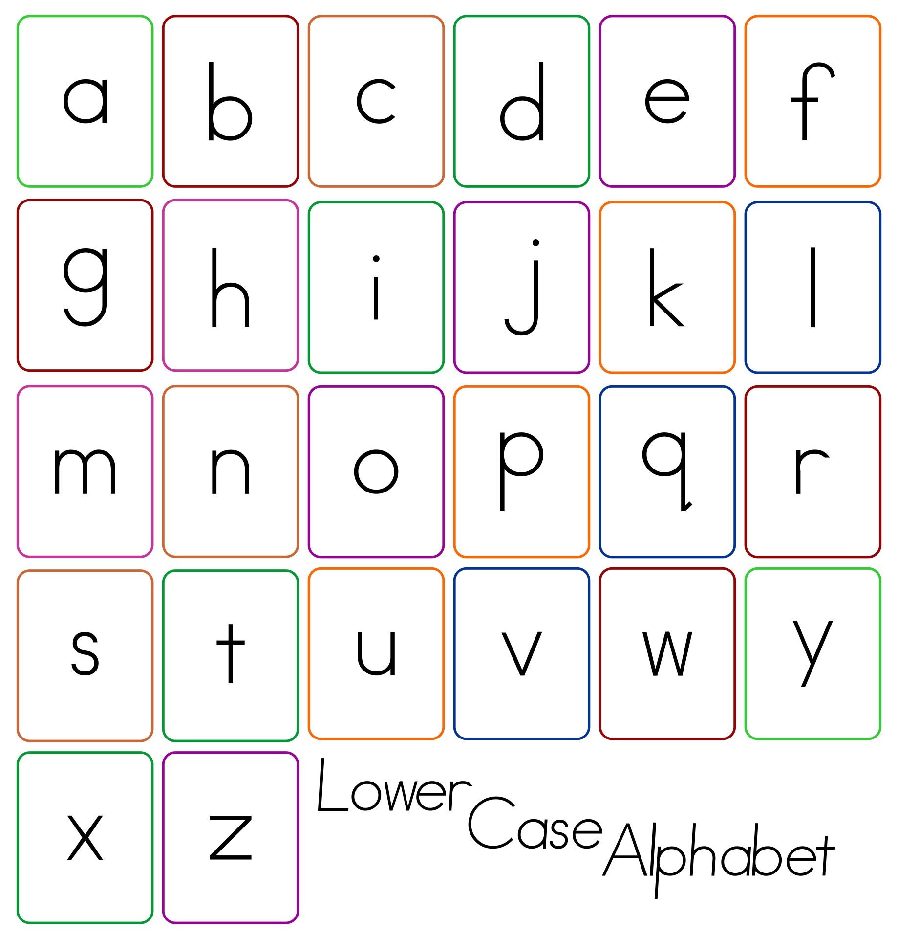 Free Printable Printable Lowercase Alphabet Flash Cards Printable 