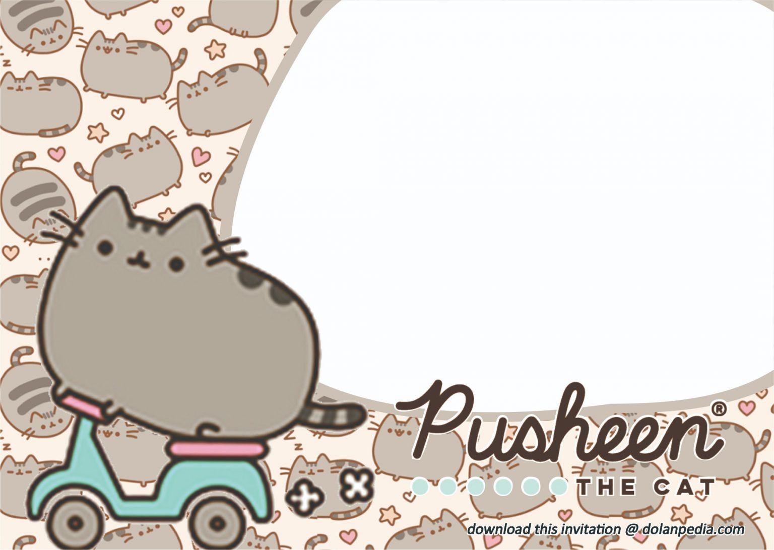 Free Printable Pusheen Invitation Template Dolanpedia