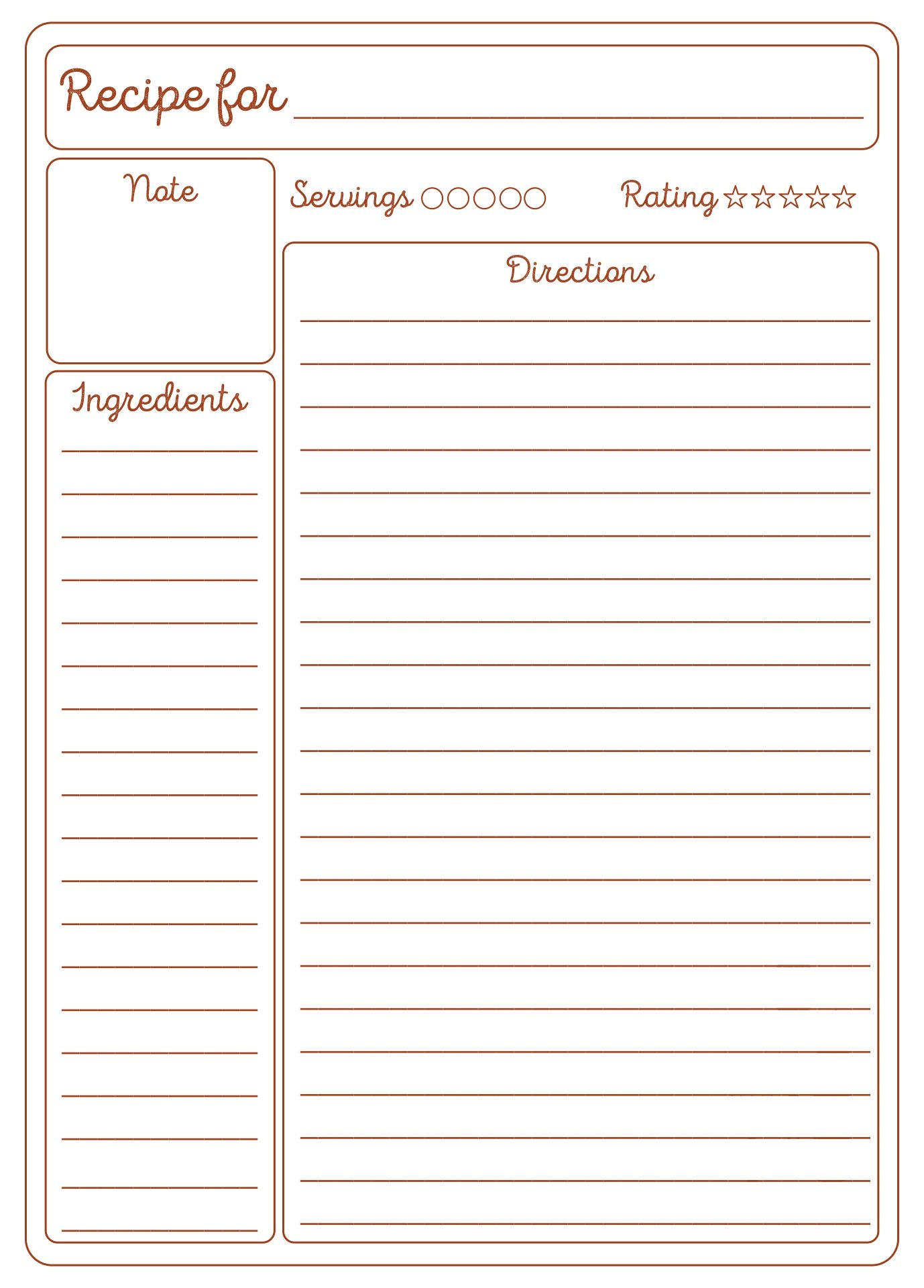 Free Printable Recipe Template 8 5 X 11 You Can Also Use Our Free 