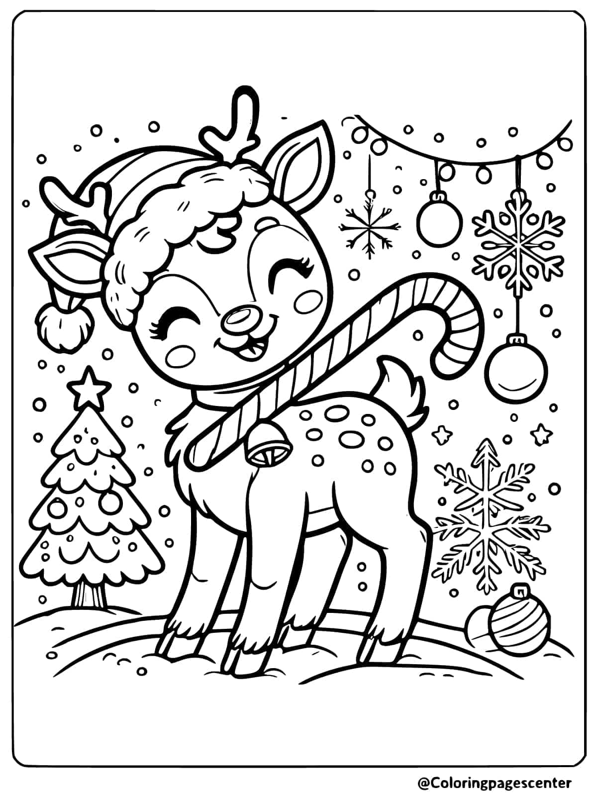 Free Printable Reindeer Coloring Pages
