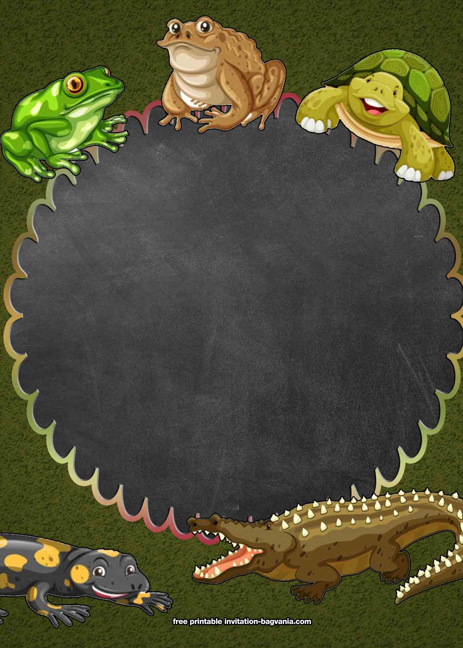FREE Printable Reptile Invitation Templates FREE Printable Birthday 