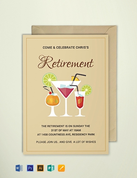 retirement party invitation word template