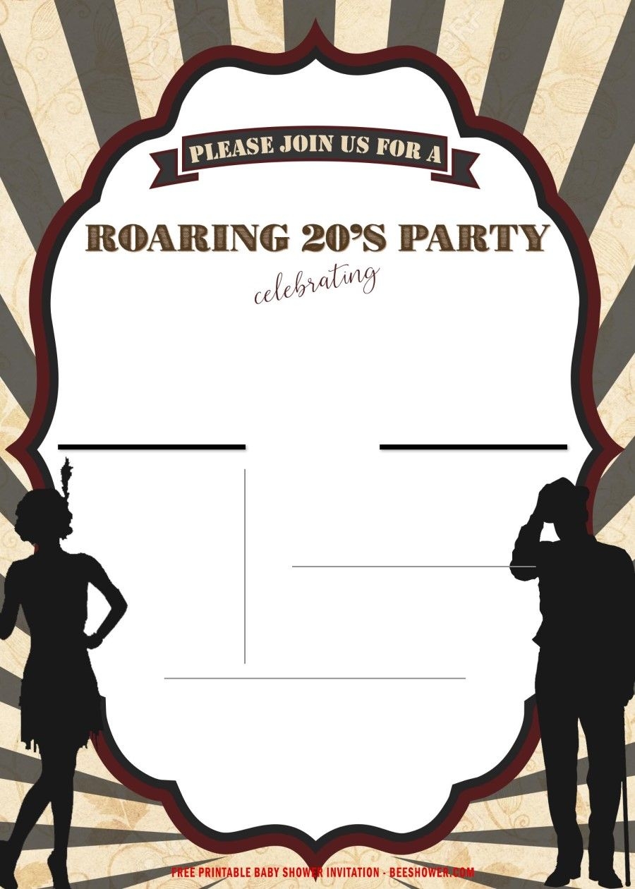 roaring twenties party invitation templates