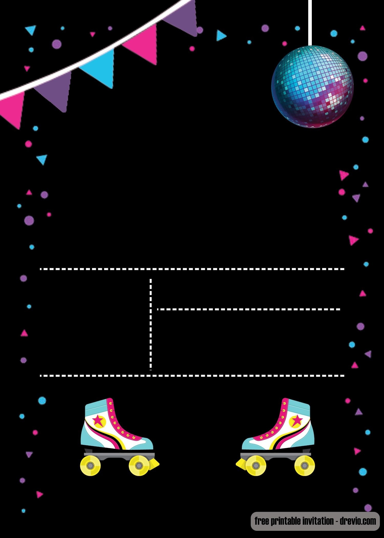 roller skate invitations template free