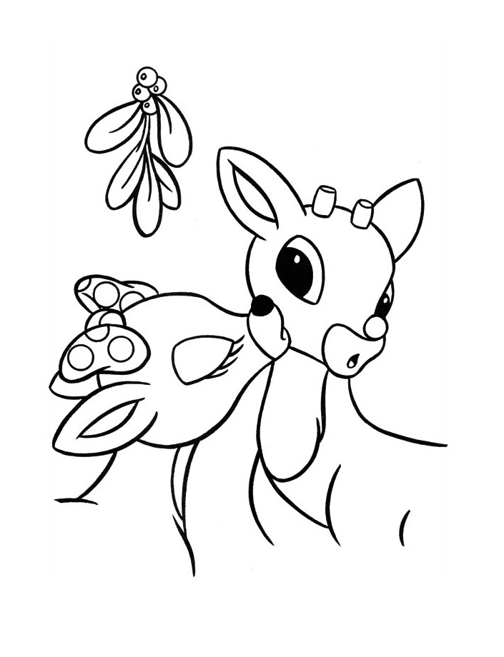 rudolph free coloring pages