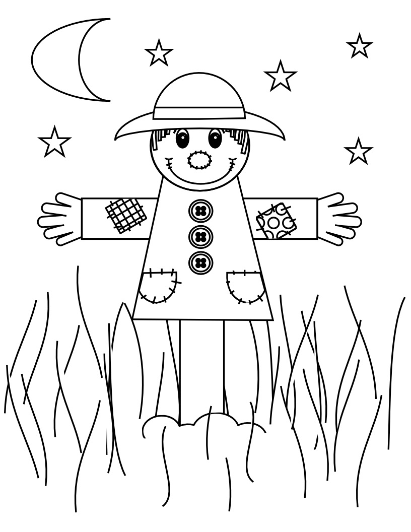 Coloring Pages Scarecrow
