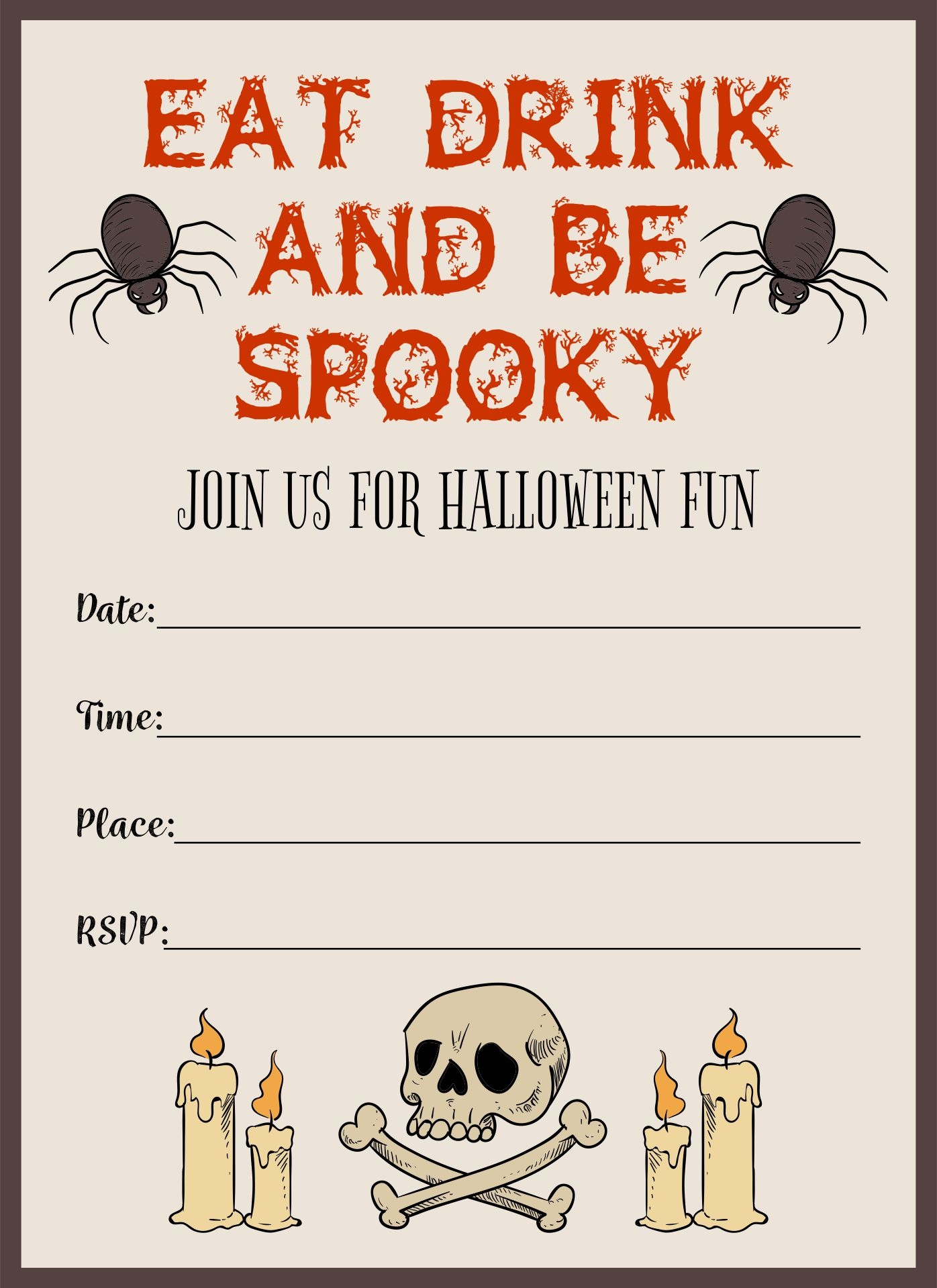 scary birthday invitation templates free