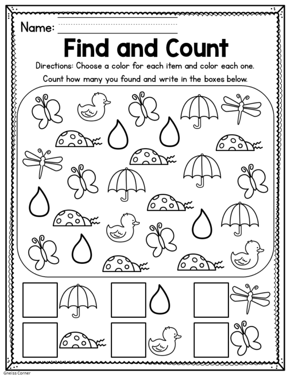Free Printable Spring Worksheets For Kindergarten Worksheets Library