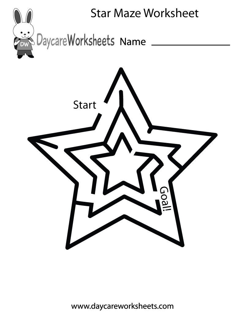 worksheet star