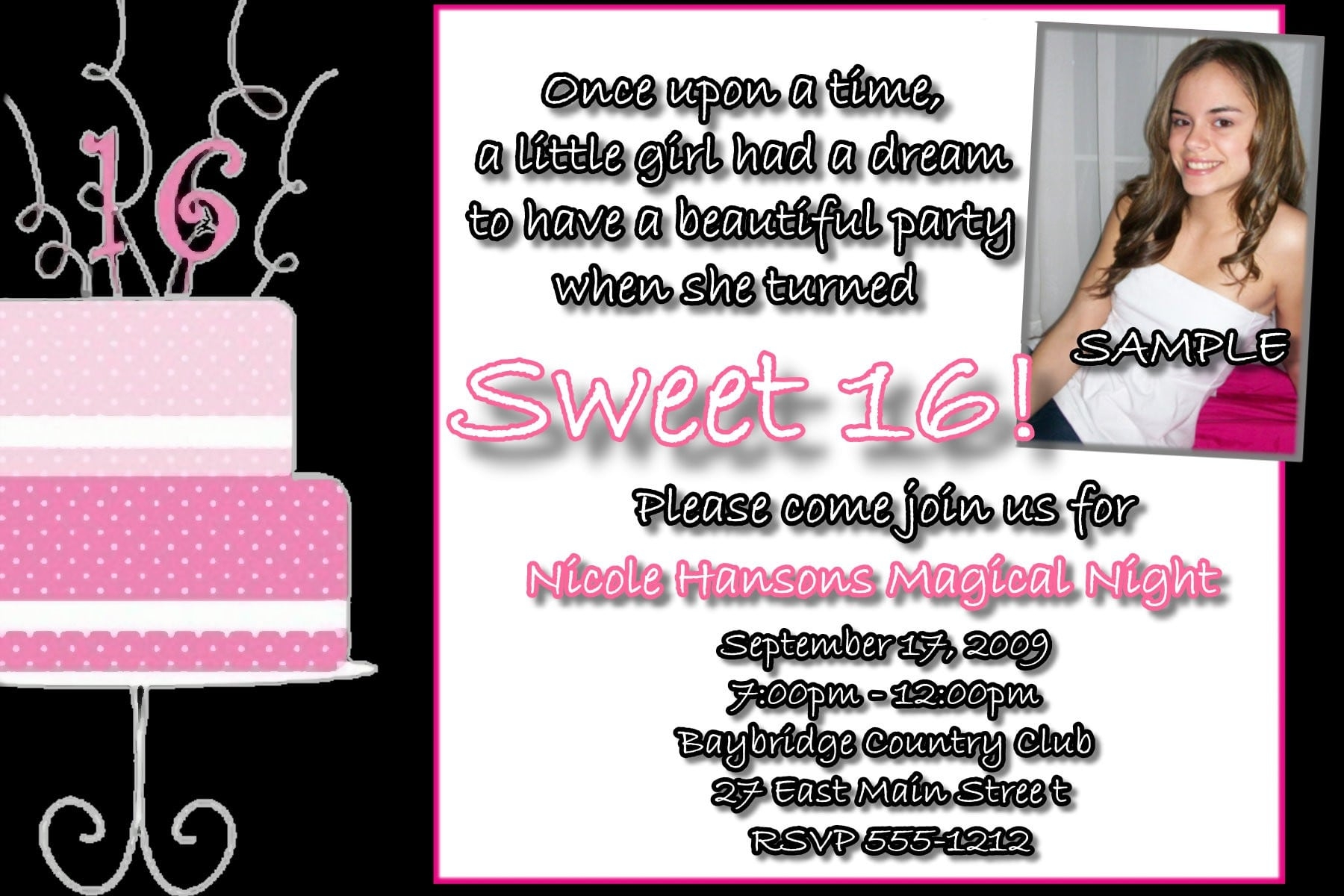 Free Printable Sweet 16 Invitation Templates
