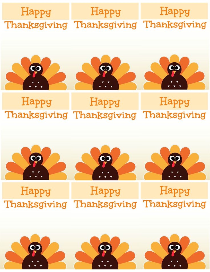 FREE Printable Thanksgiving Place Cards Also Great For Cupcake Label 