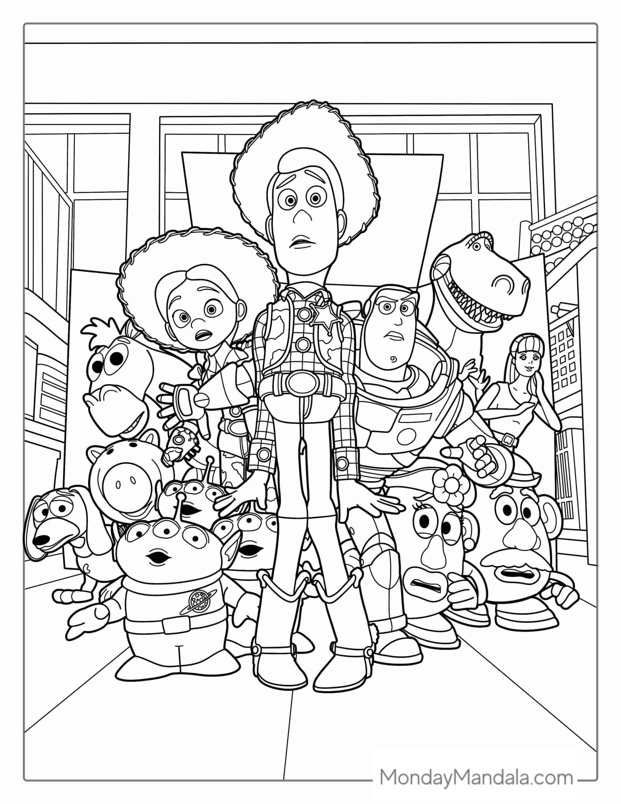 Free Printable Toy Story Coloring Pages Lights Crystal