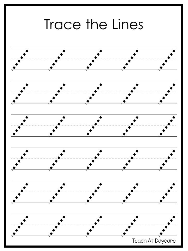 tracing lines worksheets pdf