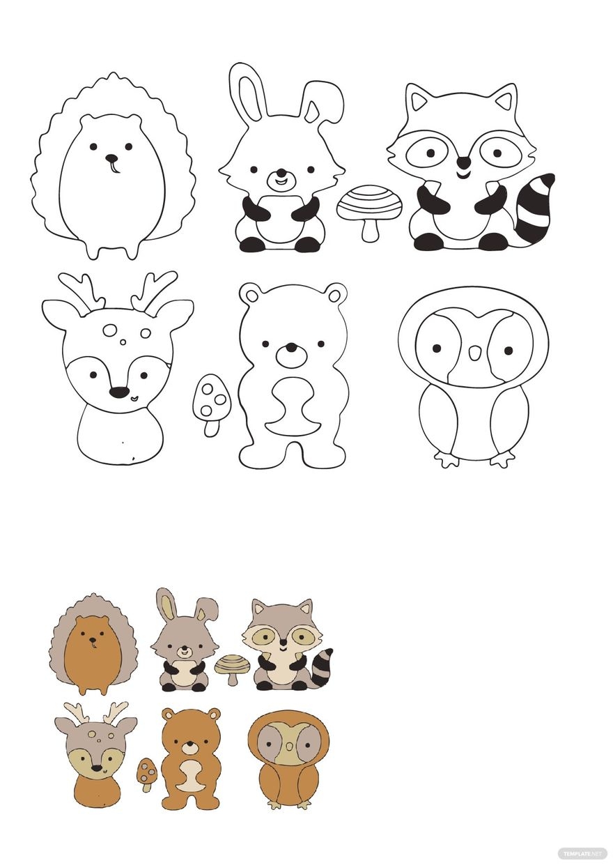 free printable pictures of woodland animals