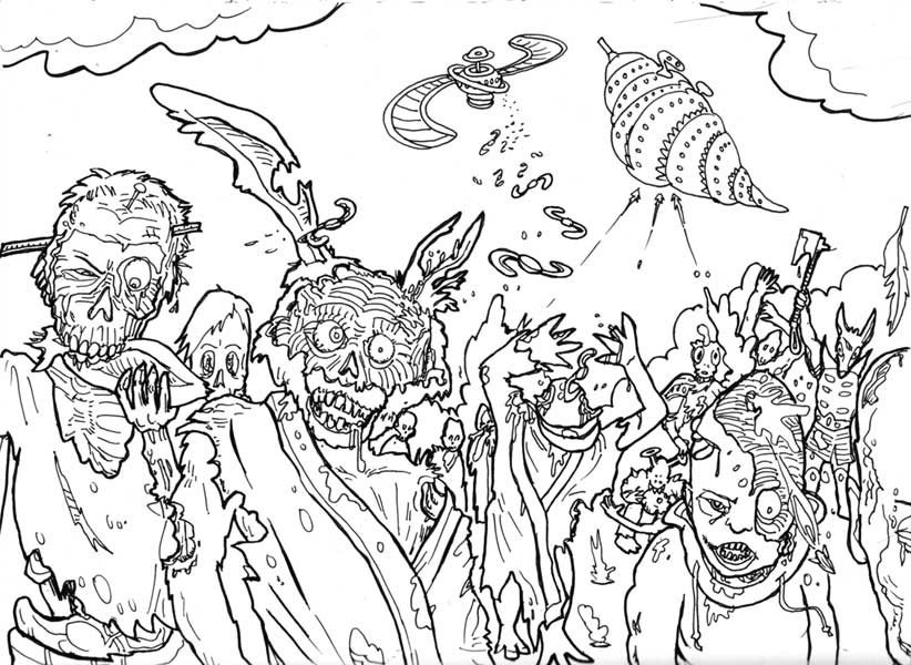 Coloring Pages Zombies