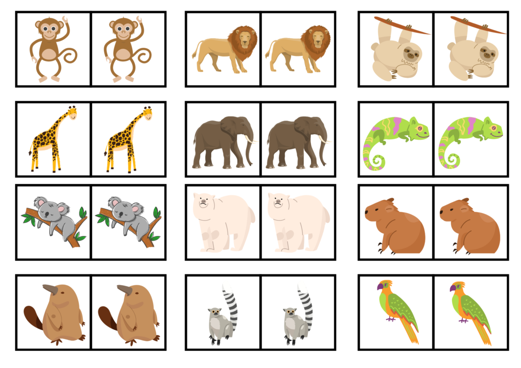 Free Printable Zoo Memory Matching Game LovingHomeschool