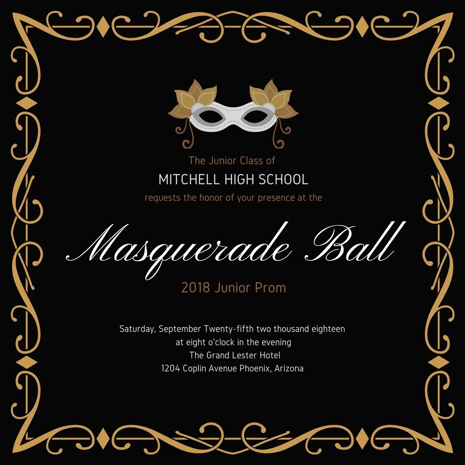 Free Prom Invitation Templates Printable Word Searches