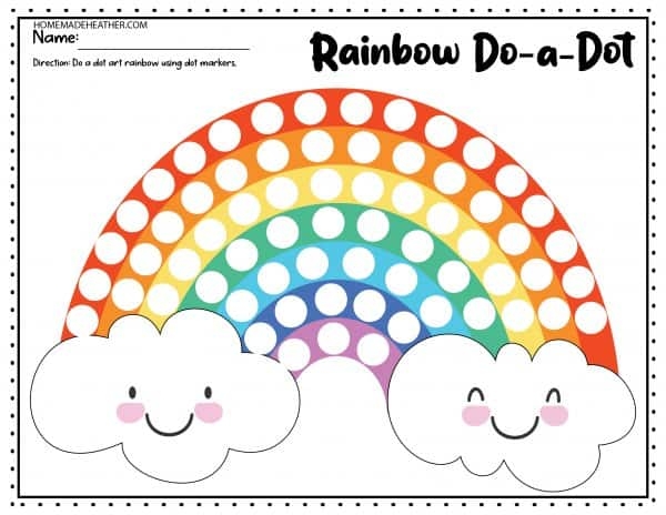 Free Rainbow Activity Printables Homemade Heather Worksheets Library