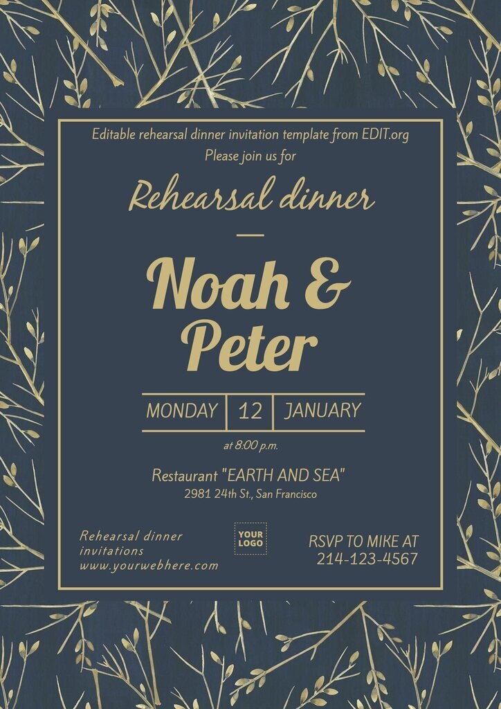 rehearsal dinner invitation templates