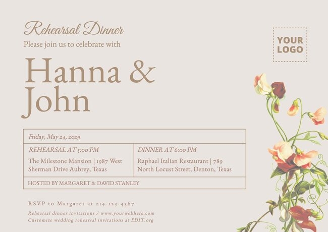 Free Rehearsal Dinner Invitation Templates