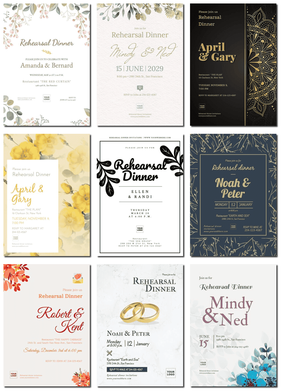 Free Rehearsal Dinner Invitation Templates