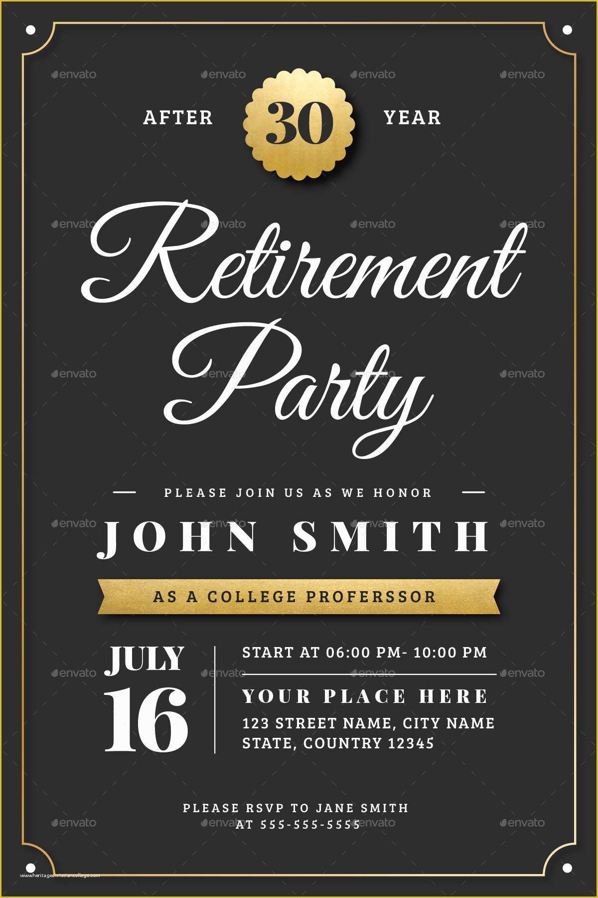 retirement invitation template free download