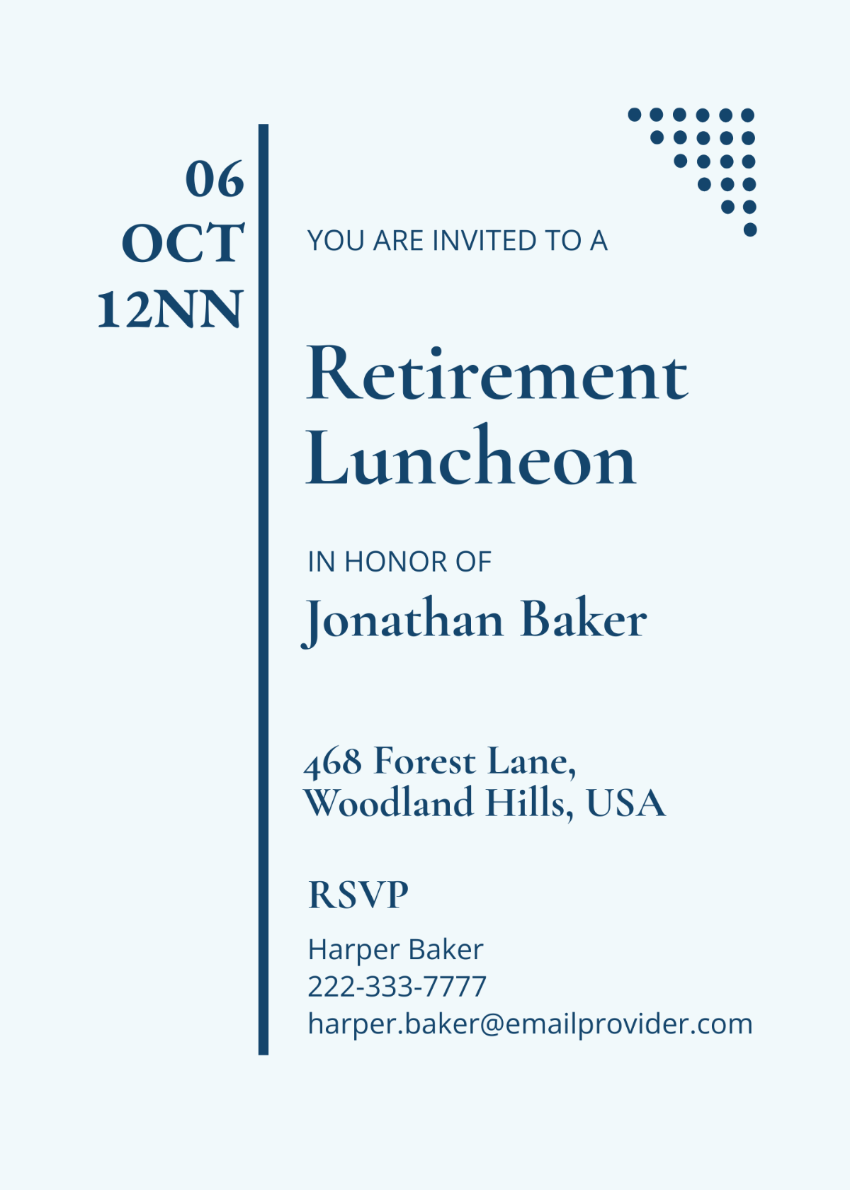 Free Retirement Luncheon Party Invitation Template To Edit Online