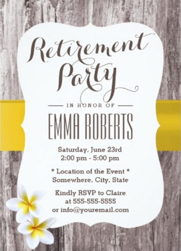 Free Retirement Party Invitation Template