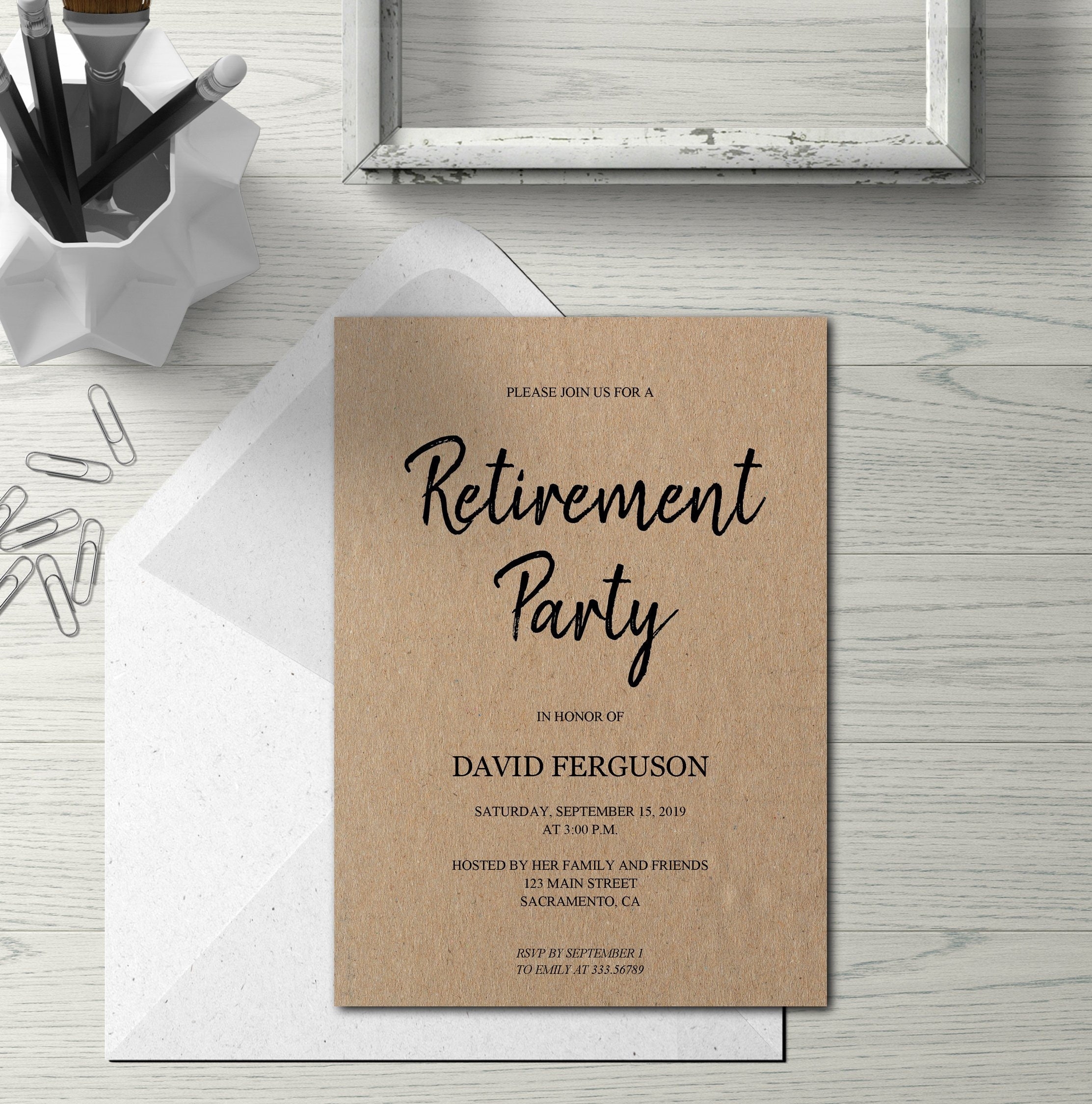 retirement invitation card free template