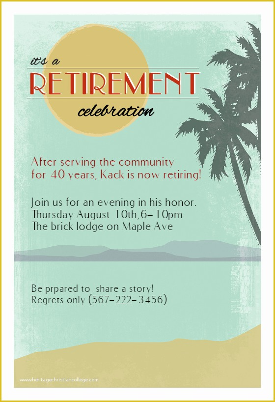 Free Retirement Party Invitation Templates For Word Of 10 Retirement 