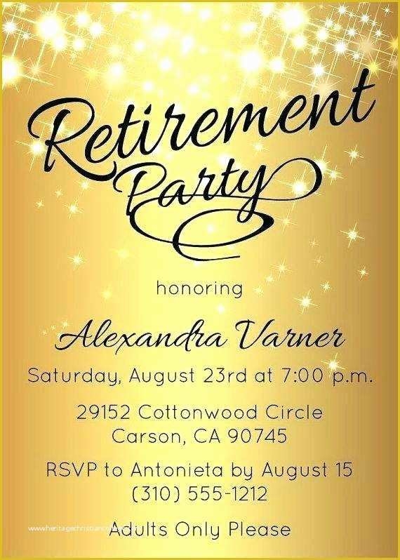Free Retirement Party Invitation Templates For Word Of Retirement 