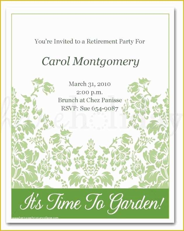 Free Retirement Party Invitation Templates For Word Of Retirement 