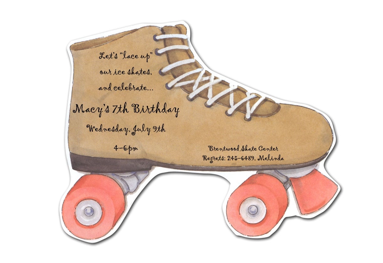 Free Roller Skating Birthday Party Invitation
