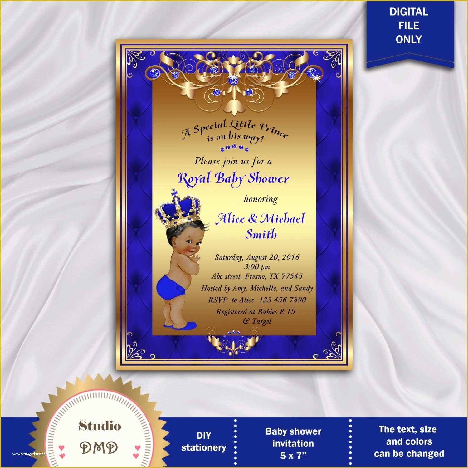 Free Royal Prince Baby Shower Invitation Template Of Prince Baby Shower 