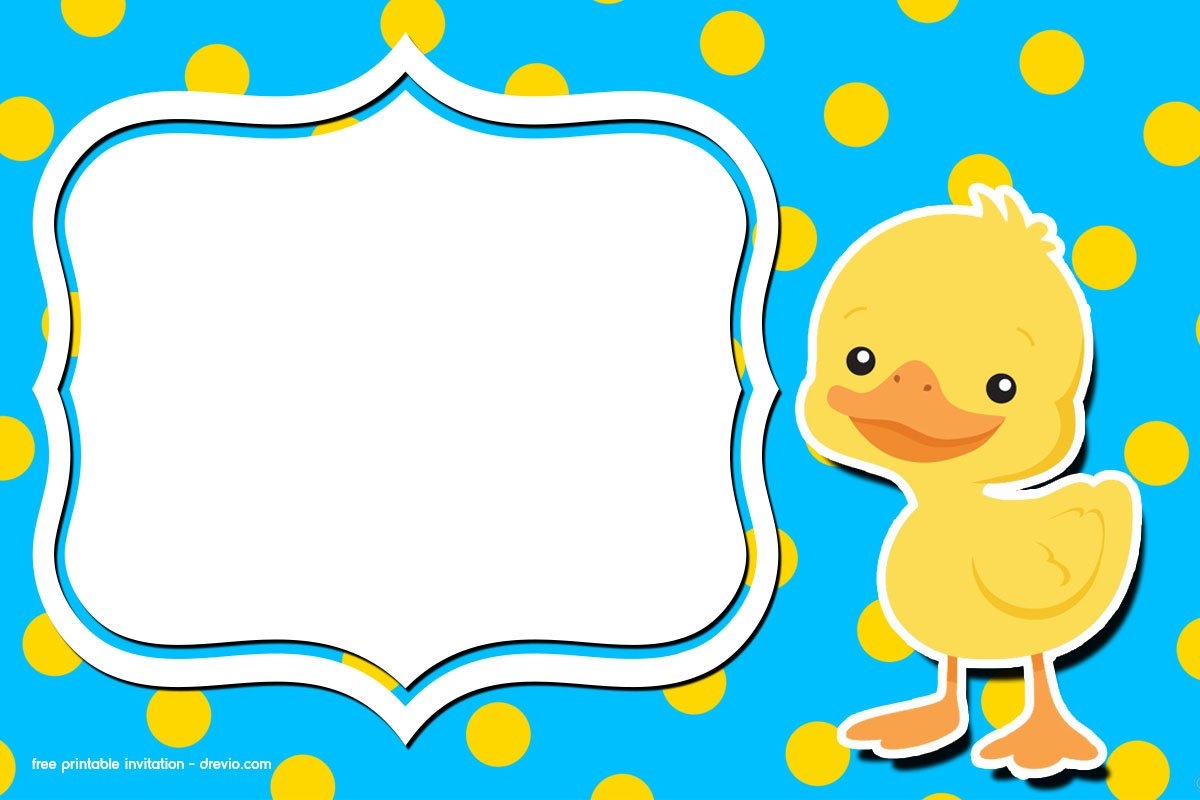 rubber duck invitation template