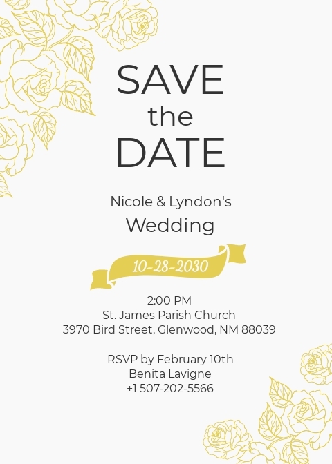 FREE Save The Date Birthday Invitation Template In Illustrator Word 