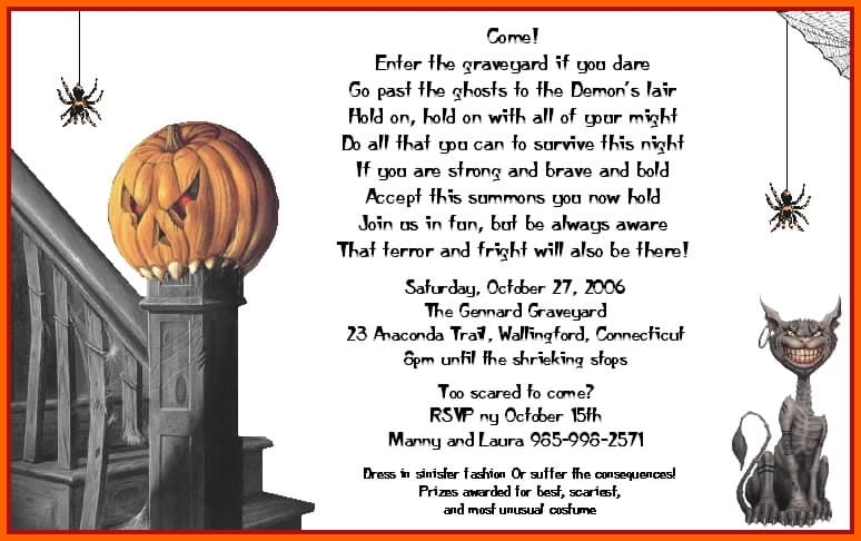 Free Scary Halloween Invitation Templates