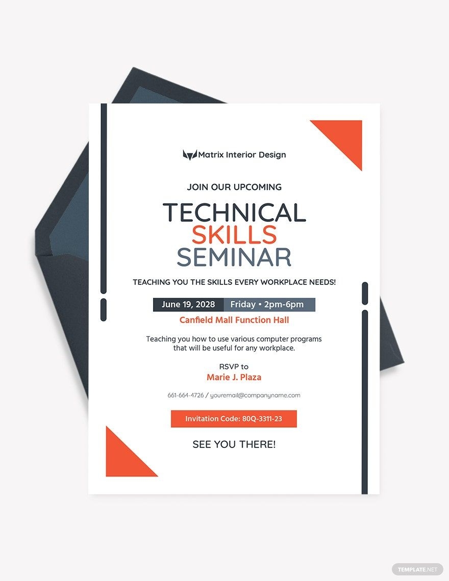 seminar invitation template