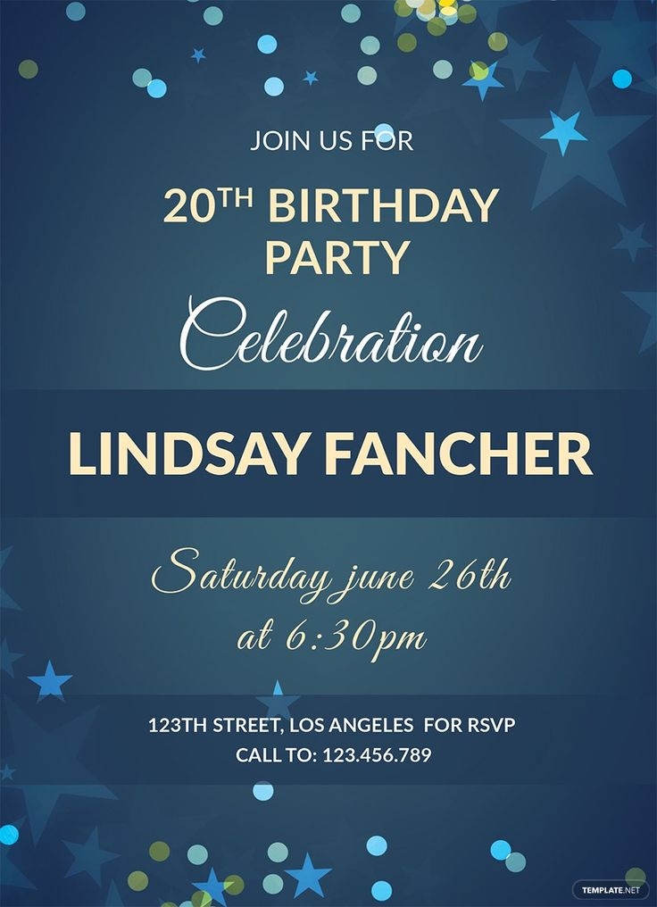 Free Simple Birthday Invitation Template In Microsoft Word Adobe