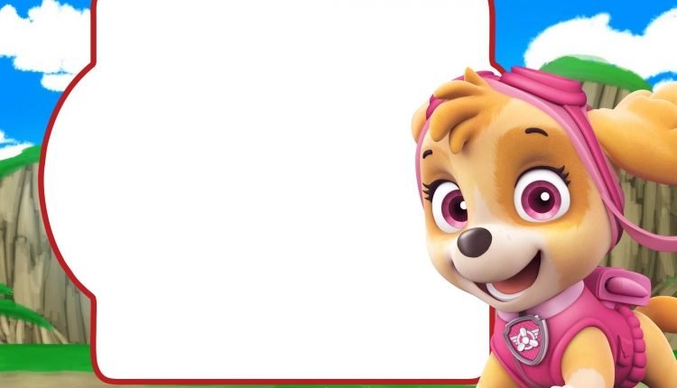 FREE Skye Paw Patrol Invitation Template FREE Printable Birthday