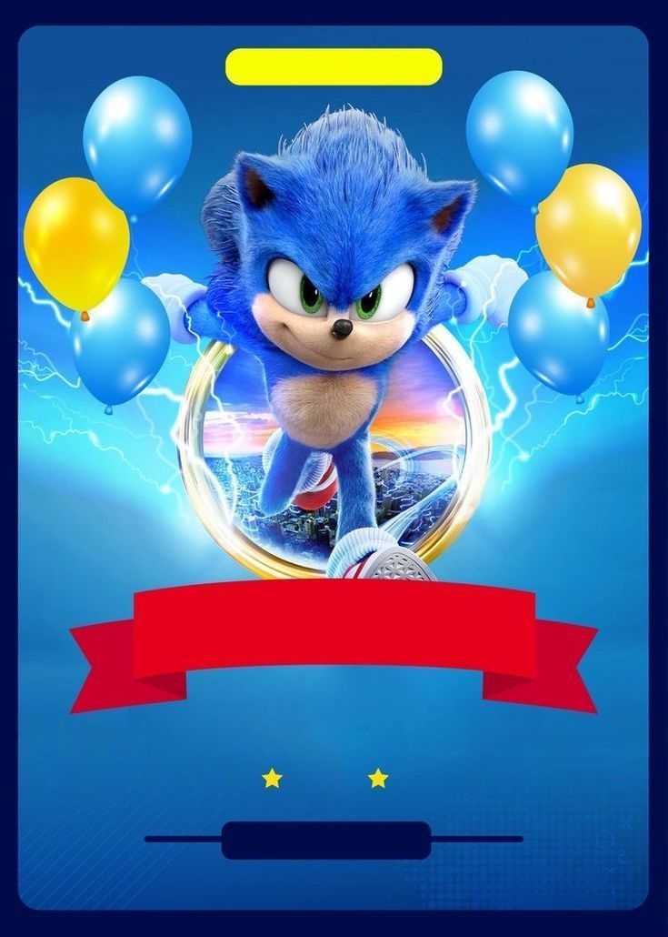 sonic birthday invitation templates