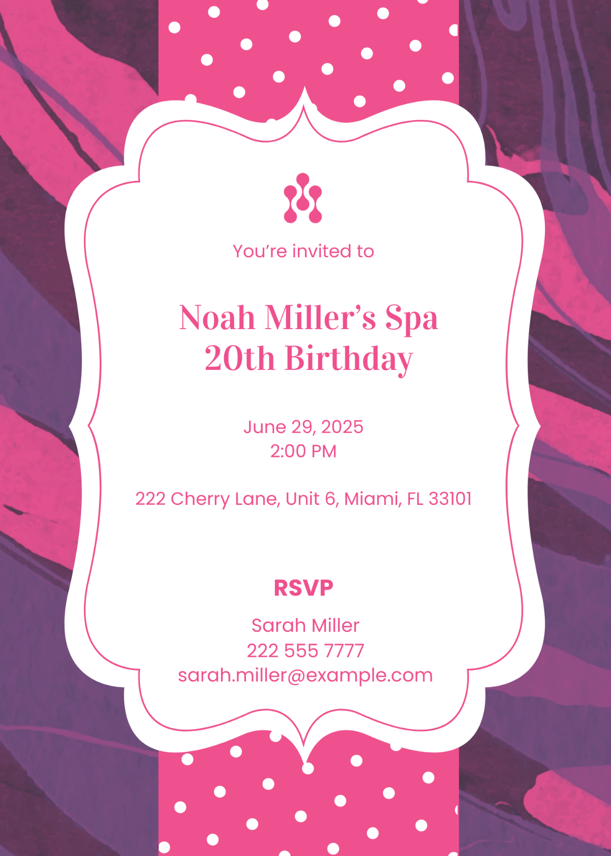 Free Spa Birthday Party Invitation Template To Edit Online