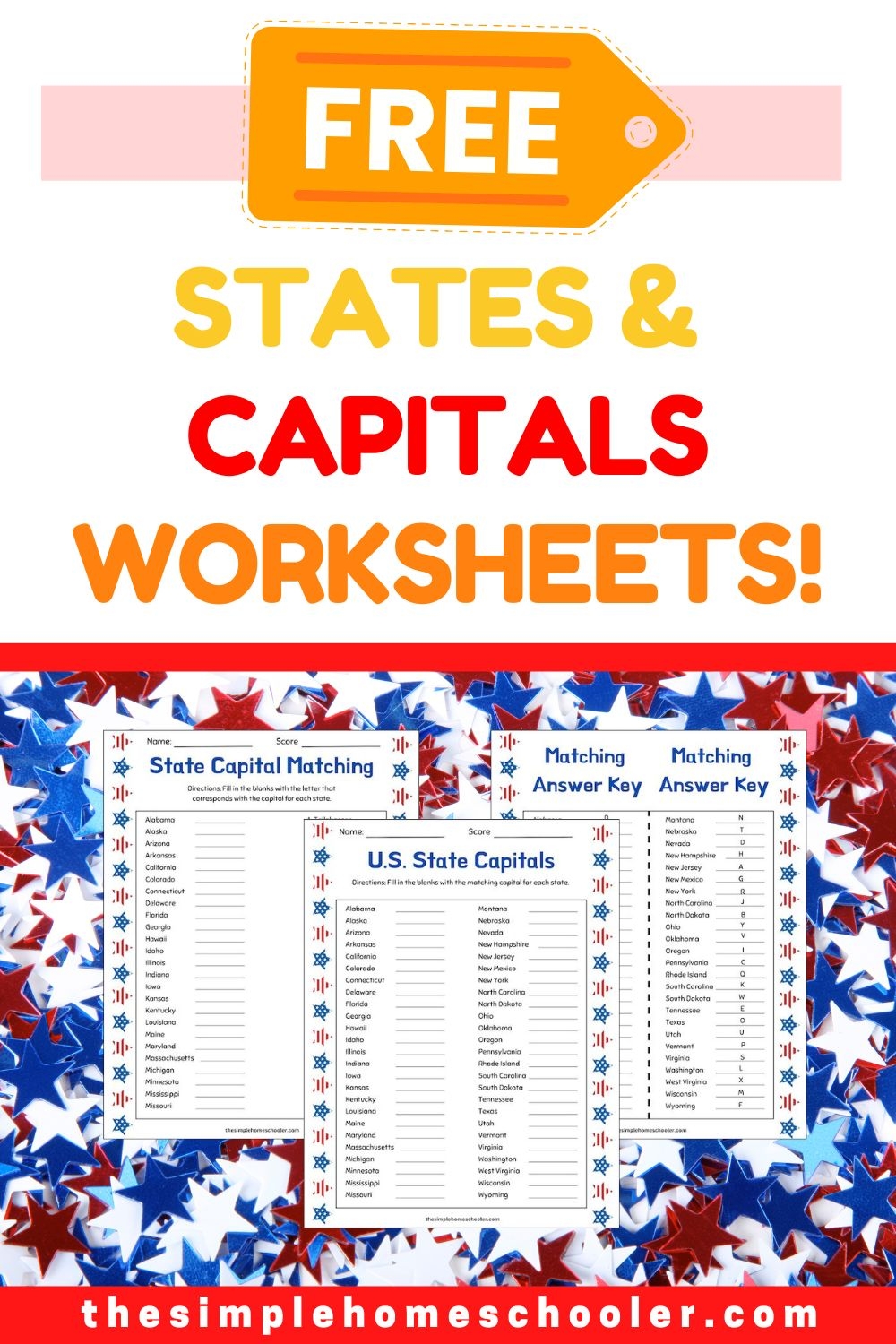 states and capitals worksheets pdf free