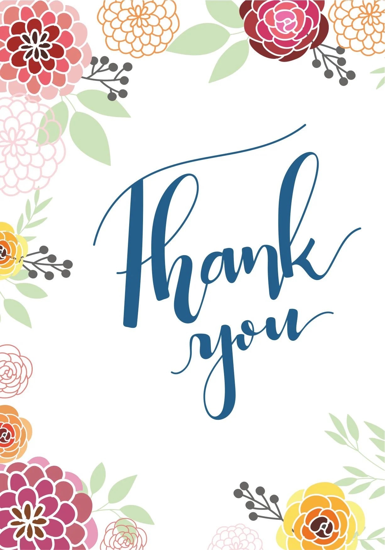 a4 printable thank you card