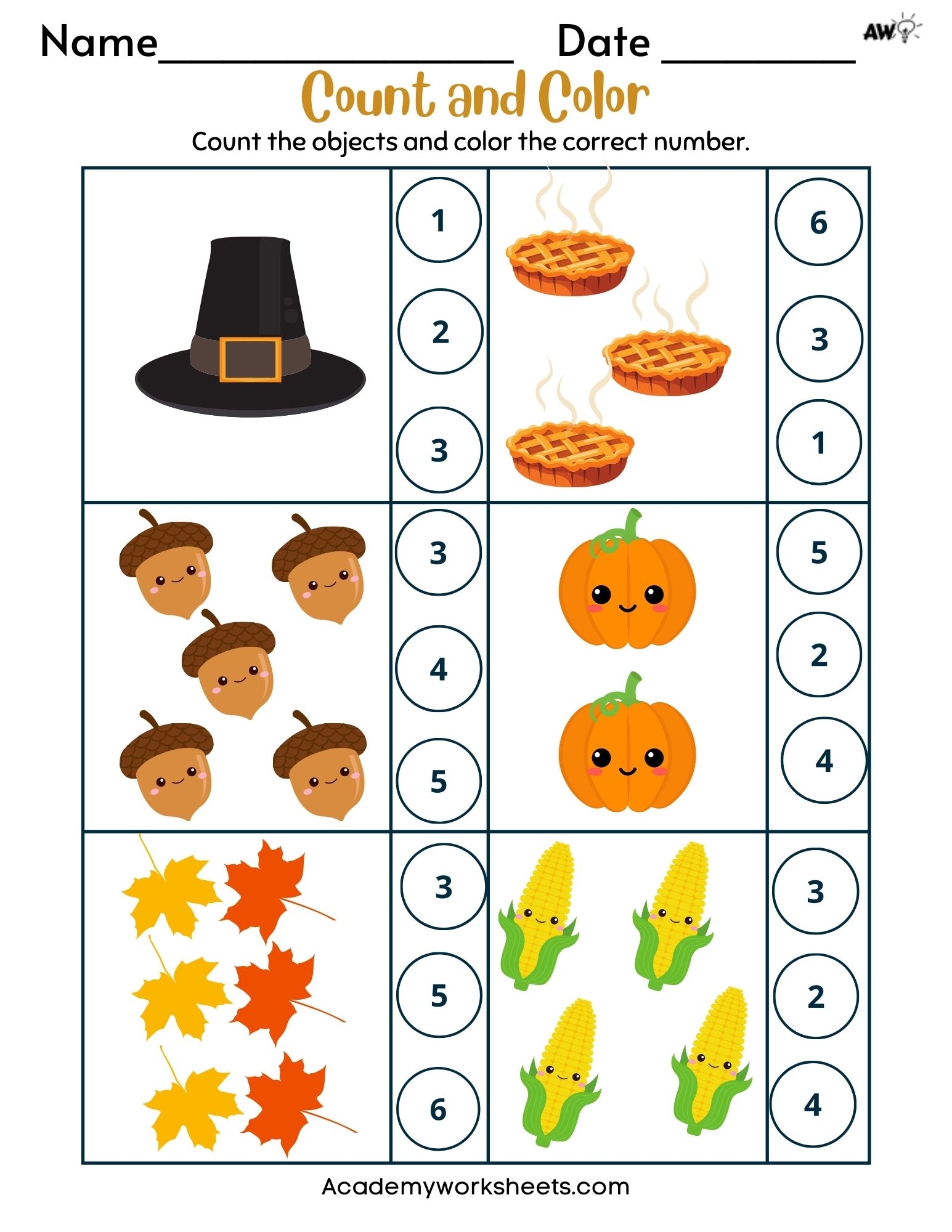 thanksgiving math worksheet