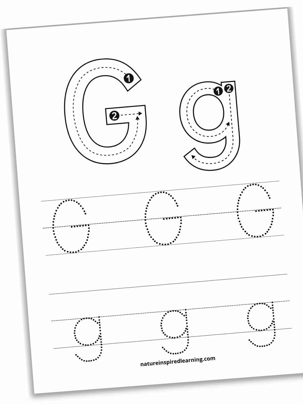 Free Tracing Letter G Worksheet Worksheets Library