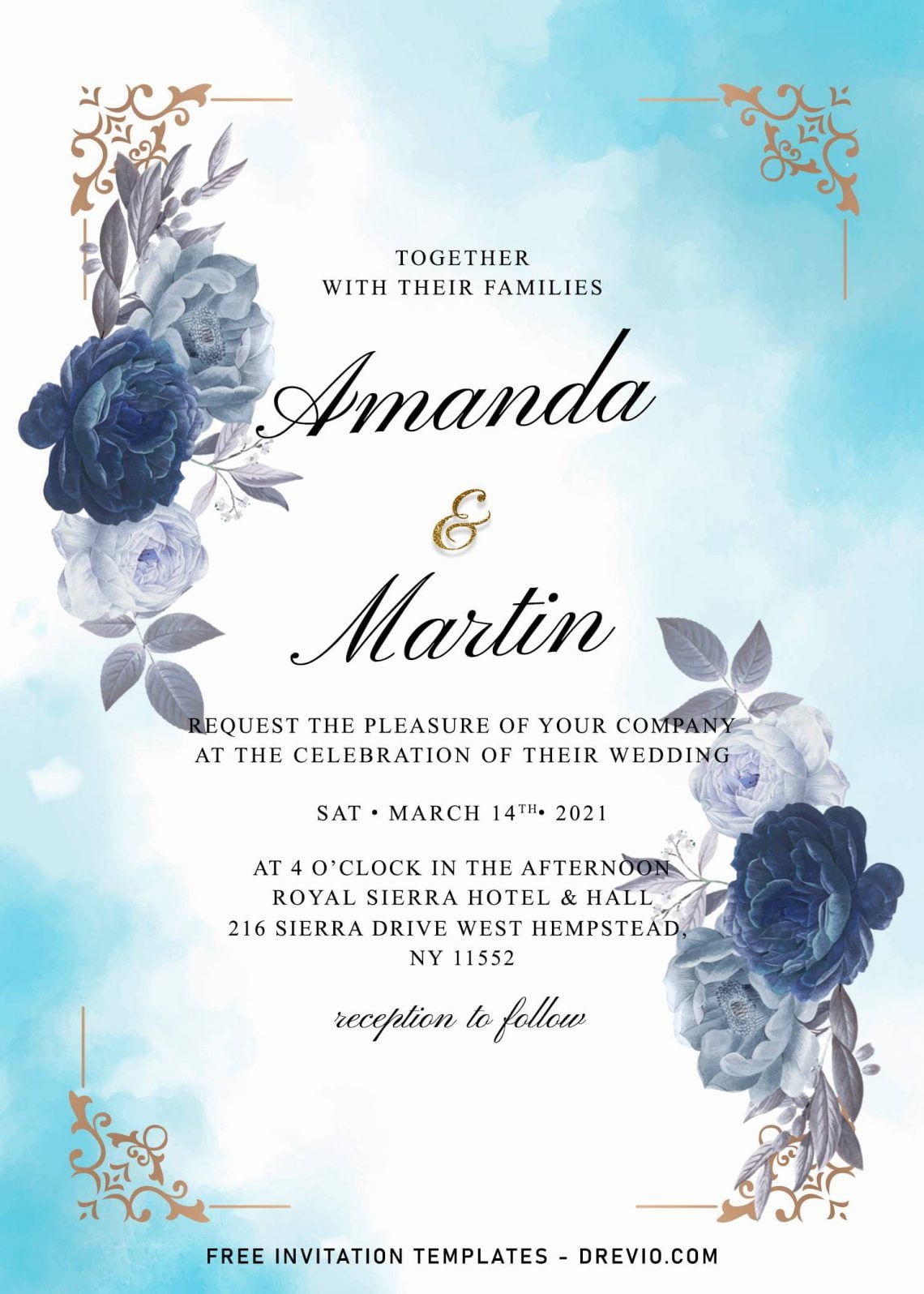 Free Wedding Invitation Downloads Templates Free Sample Example 
