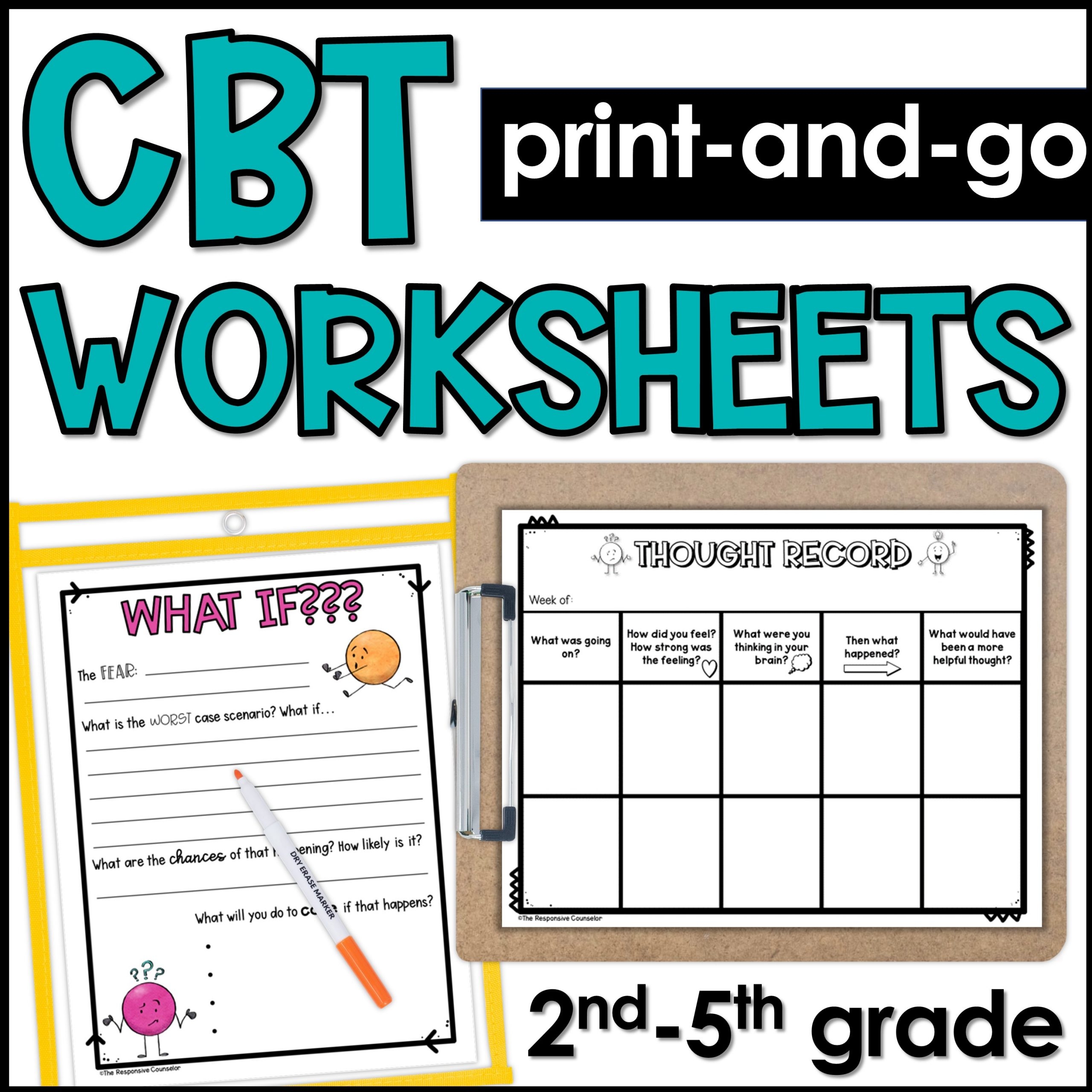 cbt worksheets for kids